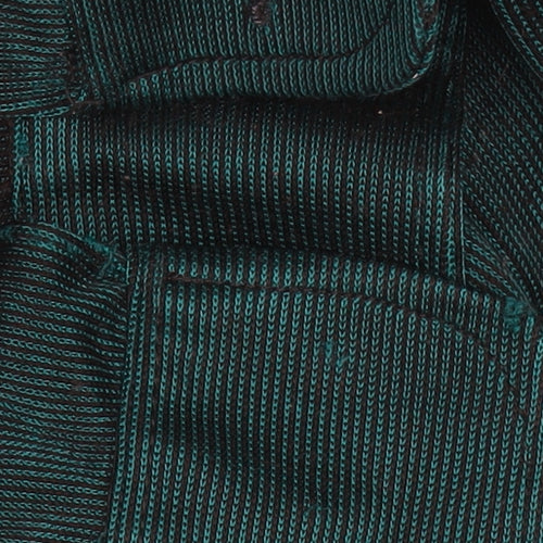 Nogaret Paris Men's Green Ribbed Long Sleeve High Neck Top Size M