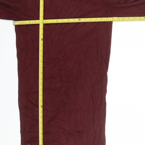 Dorothy Perkins Women's Red Knit Bodycon Dress Size 18 Long Sleeve Zip Detail