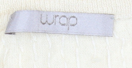 Wrap Women's Ivory Beaded Shrug UK 12 Silk Cashmere Knit