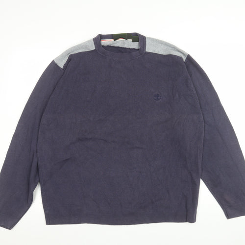 Timberland Men's Blue Cotton Pullover Sweatshirt XL