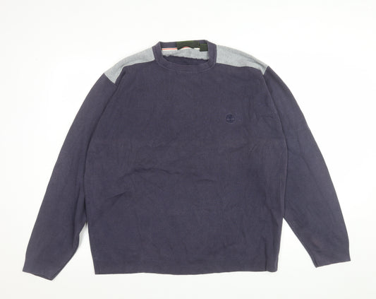 Timberland Men's Blue Cotton Pullover Sweatshirt XL