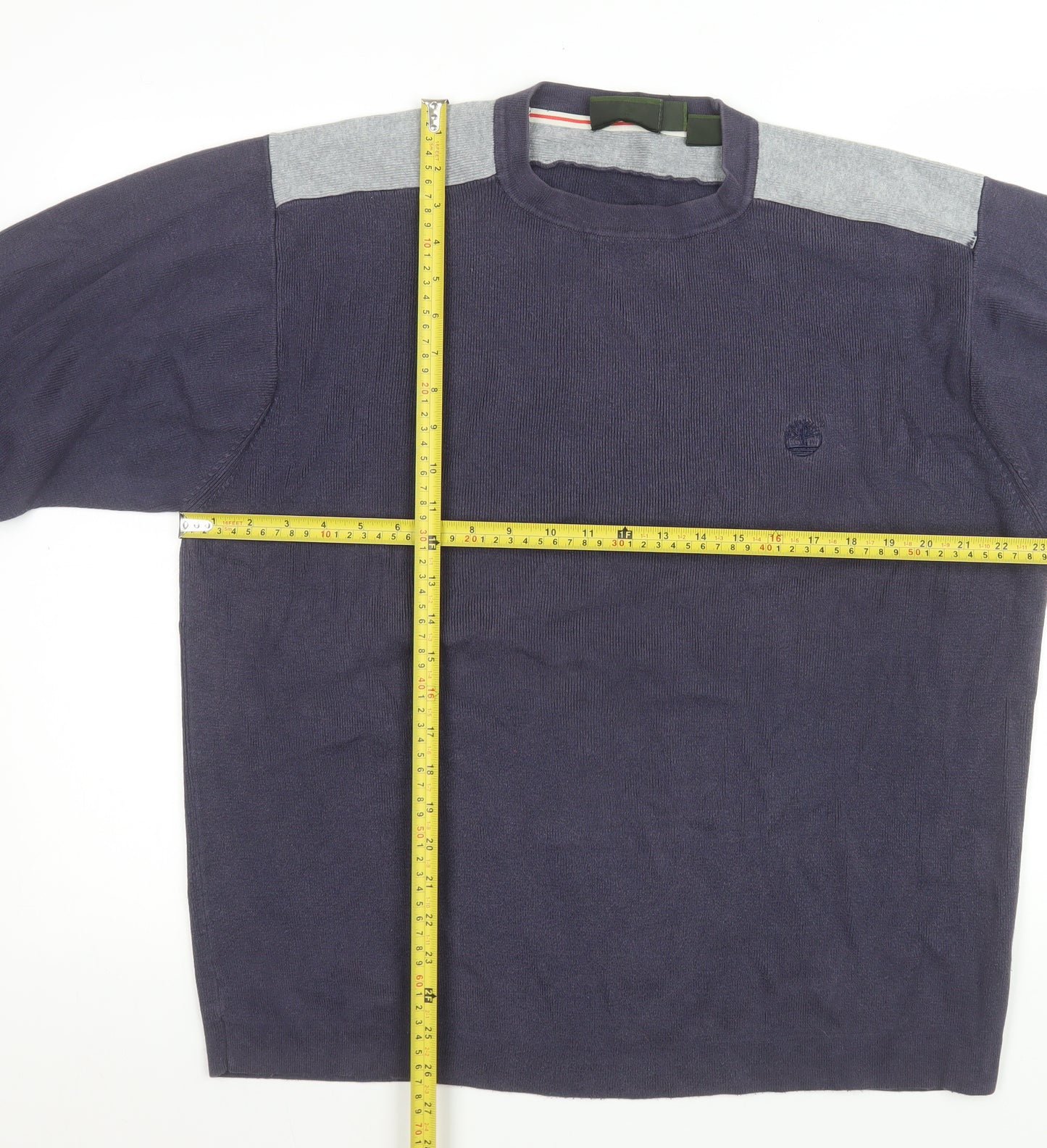 Timberland Men's Blue Cotton Pullover Sweatshirt XL