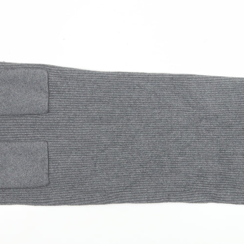 Zara Women Grey Knit Pencil Skirt Size 12 Stretch Workwear