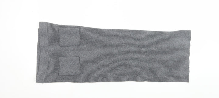 Zara Women Grey Knit Pencil Skirt Size 12 Stretch Workwear