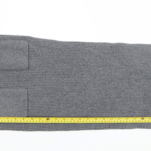 Zara Women Grey Knit Pencil Skirt Size 12 Stretch Workwear