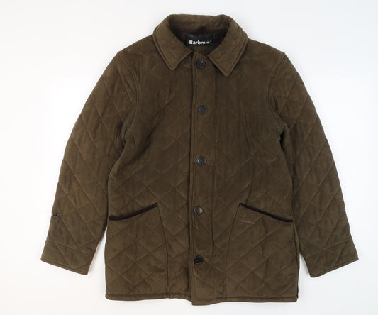 Barbour Men Brown Quilted Jacket Small Classic Country Style