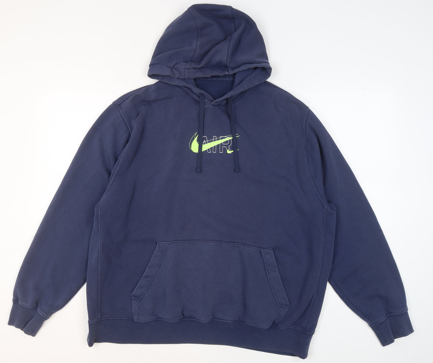 Nike Mens Blue Pullover Hoodie Graphic Logo Sportswear