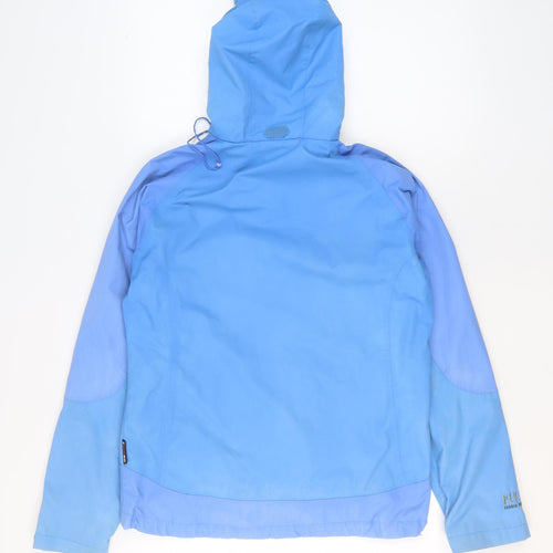 Koko Pink Women’s Blue Hooded Waterproof Windproof Parka Jacket Size 12