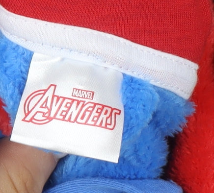 Marvel Captain America Men's Blue Fleece Hooded Onesie XXL