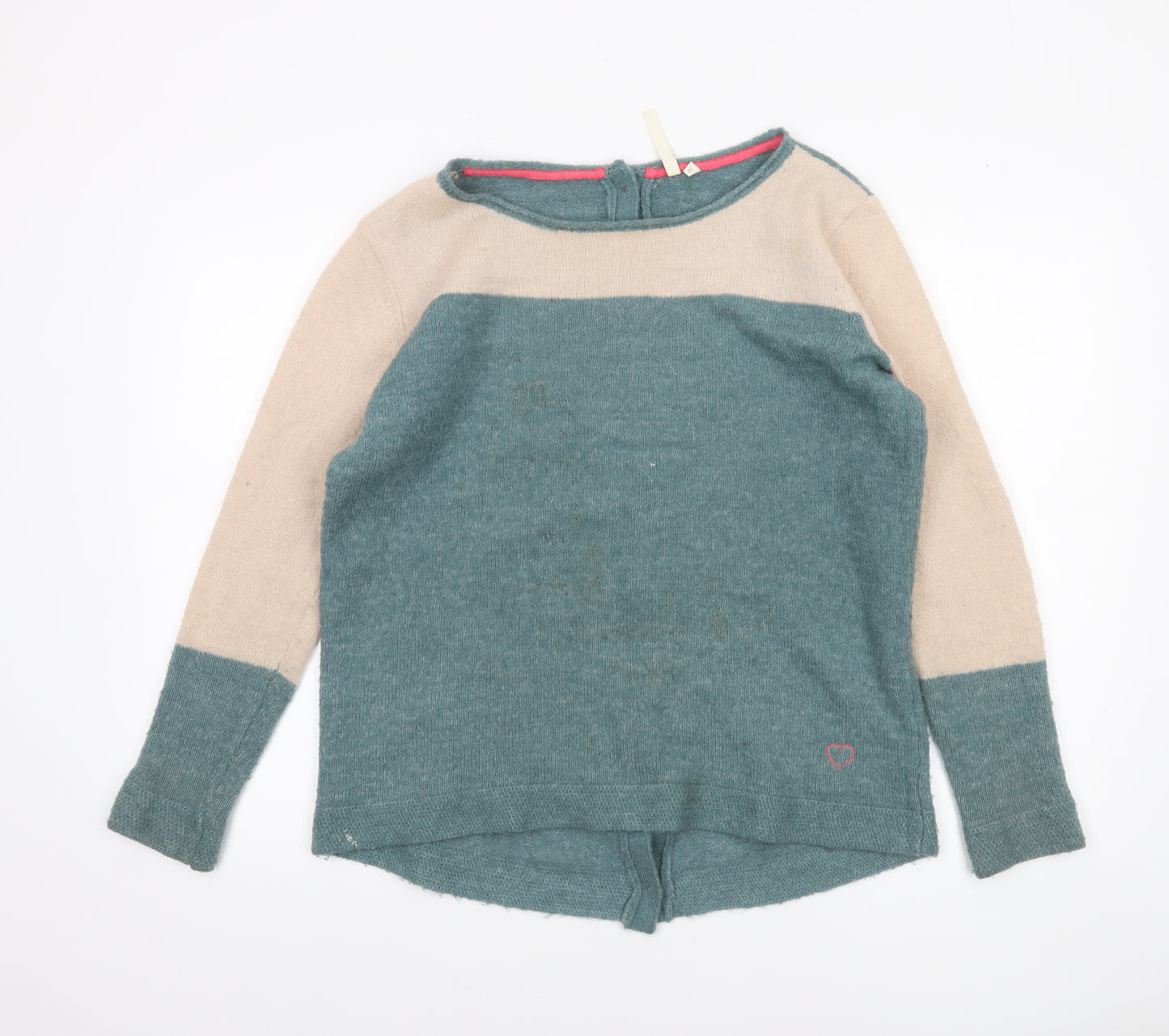 White Stuff Women’s Green Beige Mohair Blend Button Cardigan Size 10