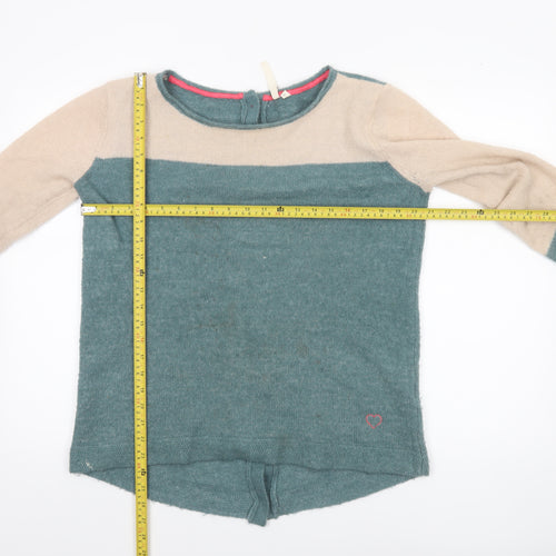 White Stuff Women’s Green Beige Mohair Blend Button Cardigan Size 10