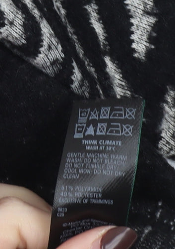 Marks and Spencer Women's Black Zebra Knit Jumper Size S