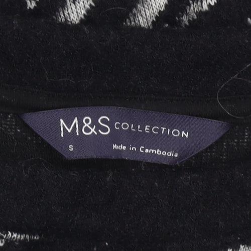 Marks and Spencer Women's Black Zebra Knit Jumper Size S