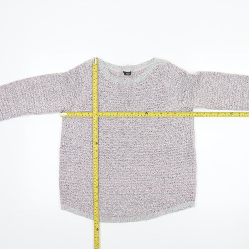 M&Co Womens Grey Size 12 Chunky Knit Acrylic Jumper