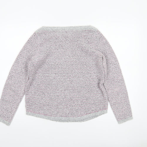 M&Co Womens Grey Size 12 Chunky Knit Acrylic Jumper