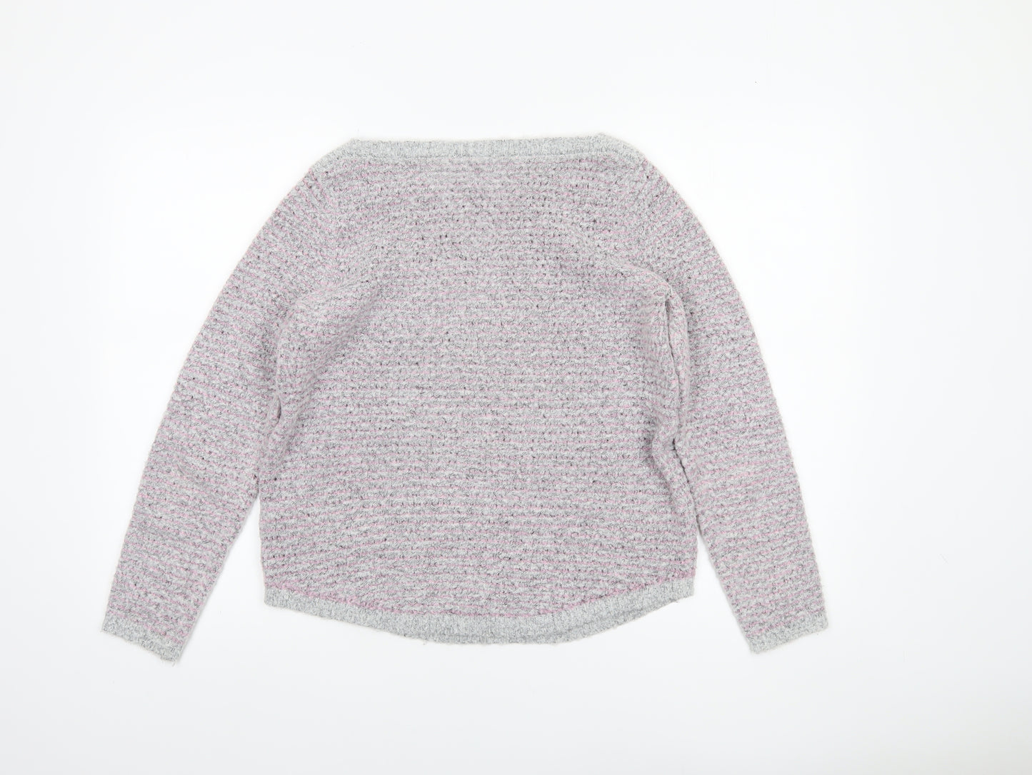 M&Co Womens Grey Size 12 Chunky Knit Acrylic Jumper