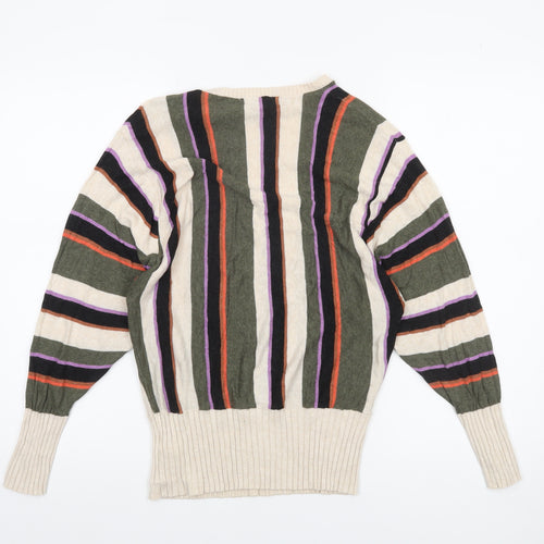 Marks and Spencer Women’s Multicoloured Striped Pullover Jumper Size S