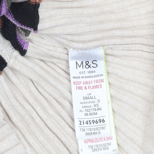 Marks and Spencer Women’s Multicoloured Striped Pullover Jumper Size S