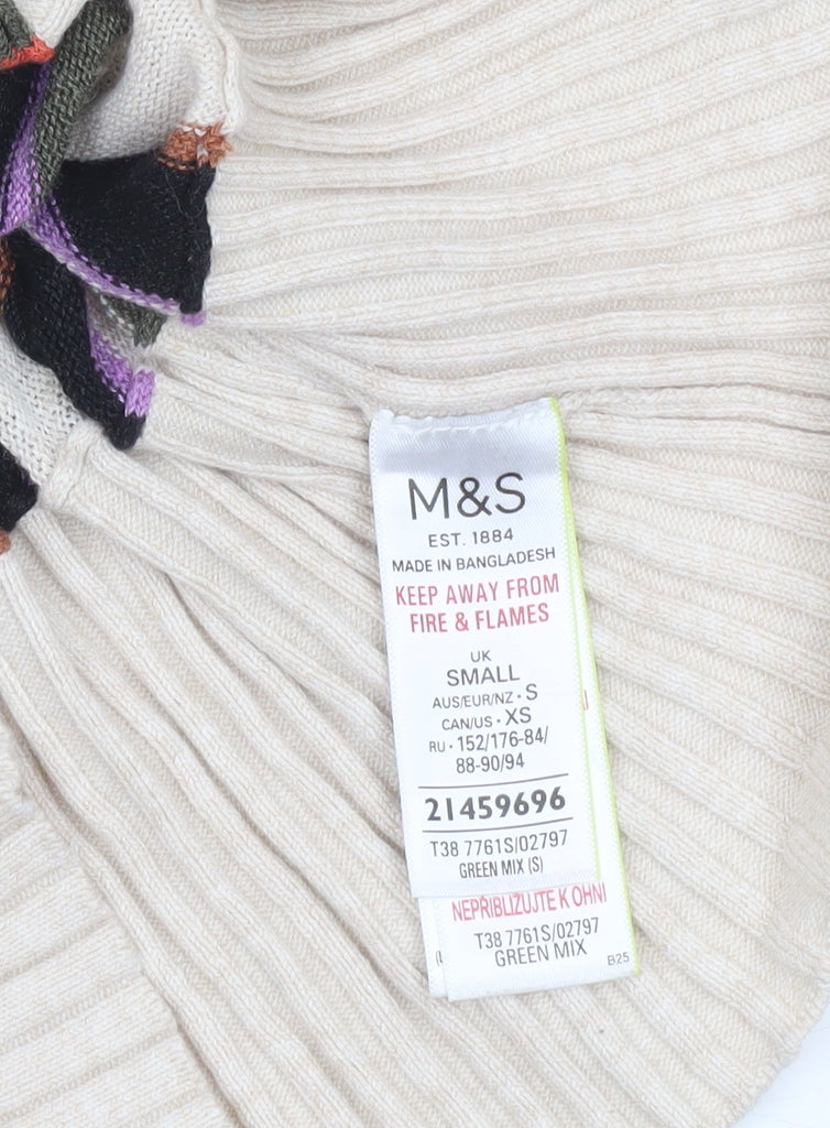 Marks and Spencer Women’s Multicoloured Striped Pullover Jumper Size S