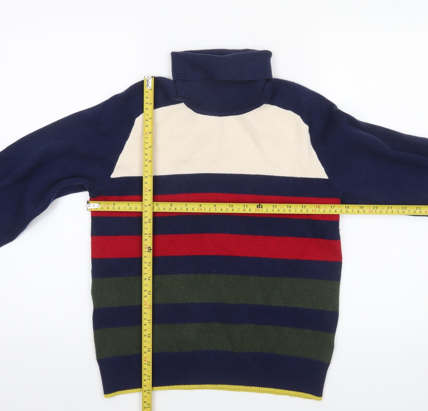 Next Women’s Multicoloured Roll Neck Striped Knit Jumper Size 14