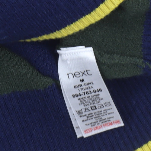 Next Women’s Multicoloured Roll Neck Striped Knit Jumper Size 14