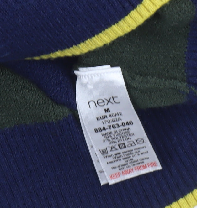 Next Women’s Multicoloured Roll Neck Striped Knit Jumper Size 14