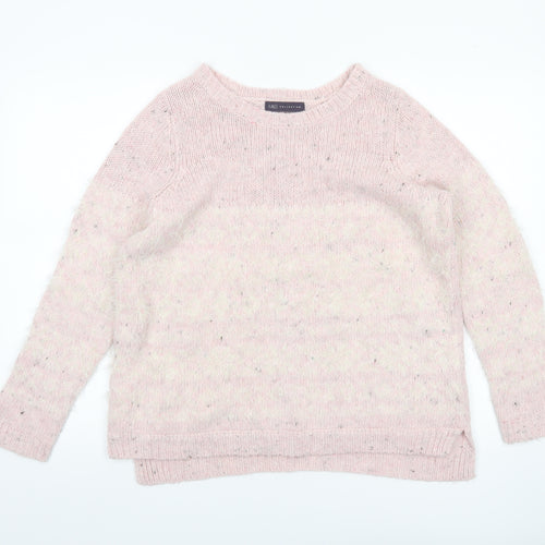 Marks and Spencer Women’s Pink Crew Neck Long Sleeve Knit Jumper Size 12