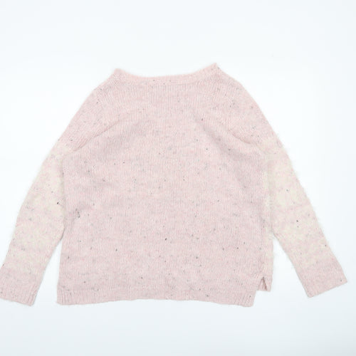 Marks and Spencer Women’s Pink Crew Neck Long Sleeve Knit Jumper Size 12