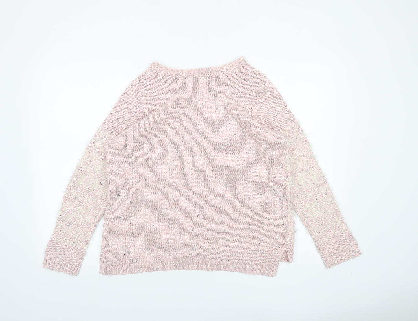 Marks and Spencer Women’s Pink Crew Neck Long Sleeve Knit Jumper Size 12