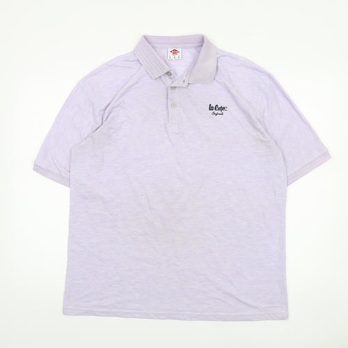 Lee Cooper Men's Purple XL Regular Fit Cotton Polo Shirt