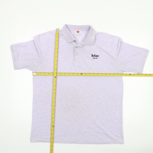 Lee Cooper Men's Purple XL Regular Fit Cotton Polo Shirt