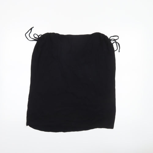 F&F Women Black Viscose Sleeveless Tunic Blouse Size 16