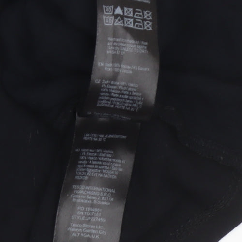 F&F Women Black Viscose Sleeveless Tunic Blouse Size 16