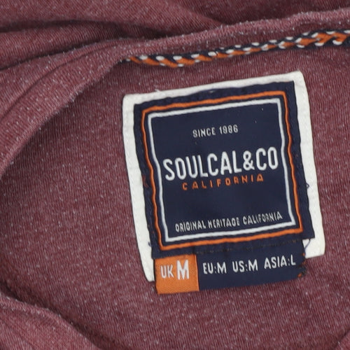 SoulCal & Co Mens Red California Graphic Print T-Shirt Size M