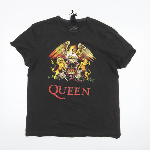 Amplified Men's Black Queen Band Logo T-Shirt Size L