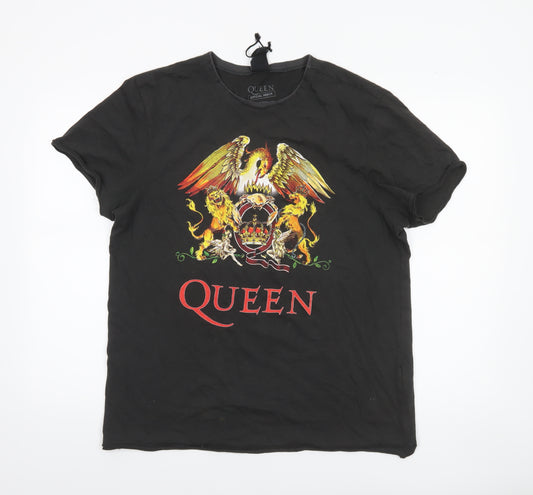 Amplified Men's Black Queen Band Logo T-Shirt Size L