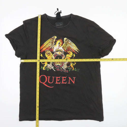 Amplified Men's Black Queen Band Logo T-Shirt Size L