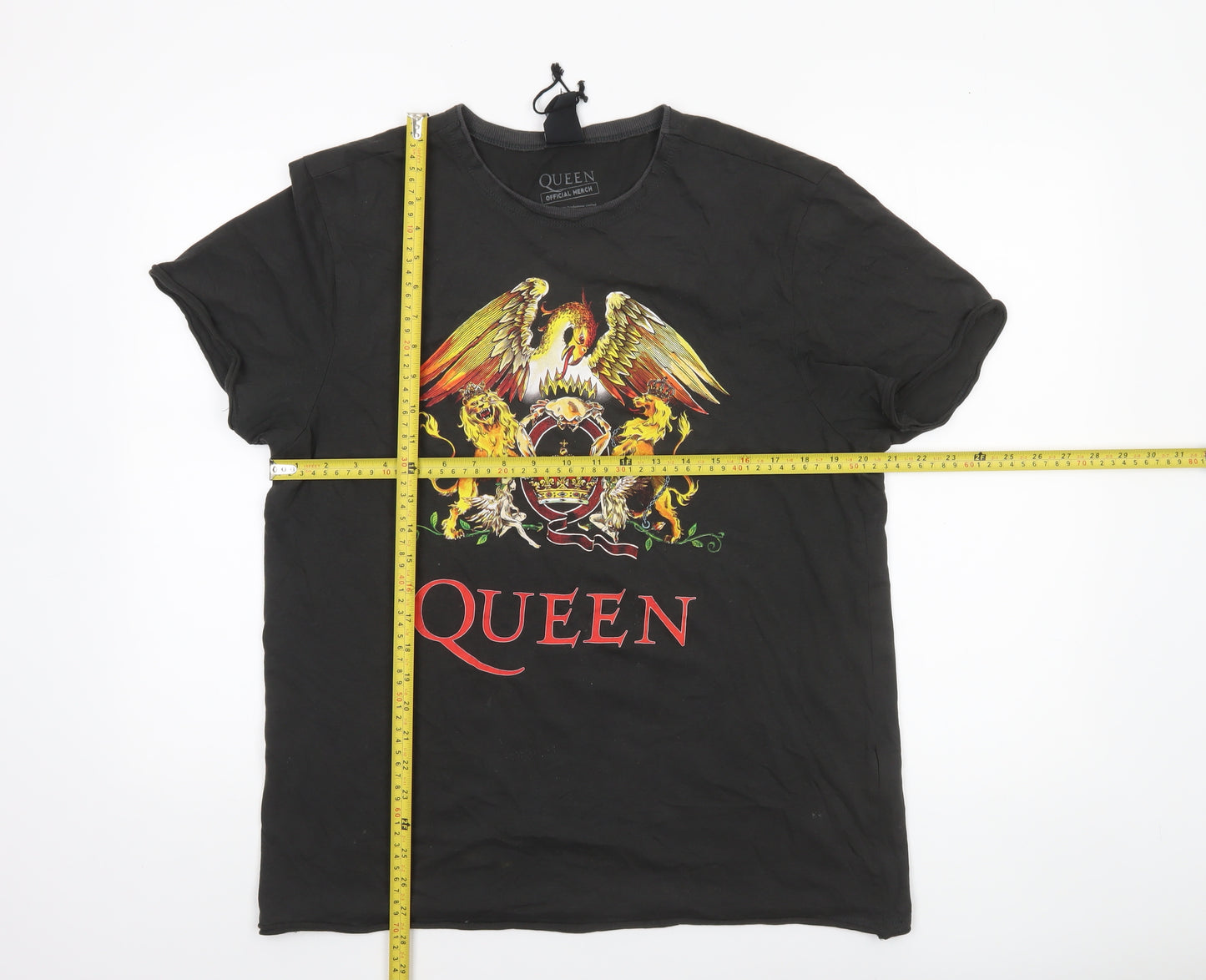 Amplified Men's Black Queen Band Logo T-Shirt Size L