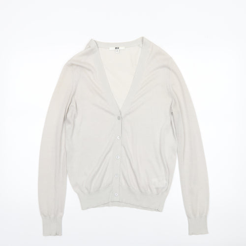 Uniqlo Womens Grey Lightweight V-Neck Cardigan M
