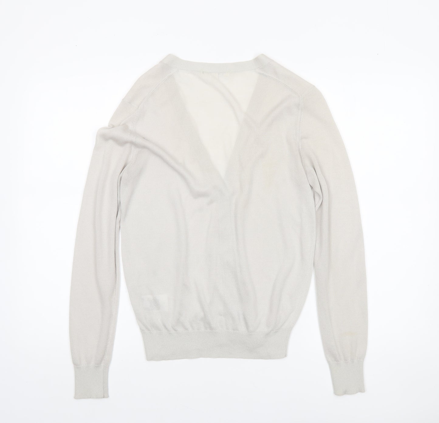 Uniqlo Womens Grey Lightweight V-Neck Cardigan M