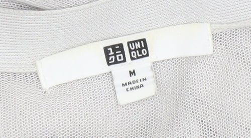Uniqlo Womens Grey Lightweight V-Neck Cardigan M
