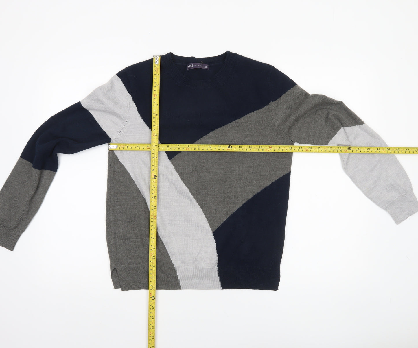 Marks and Spencer Women’s Multicoloured Geometric Jumper Size 12