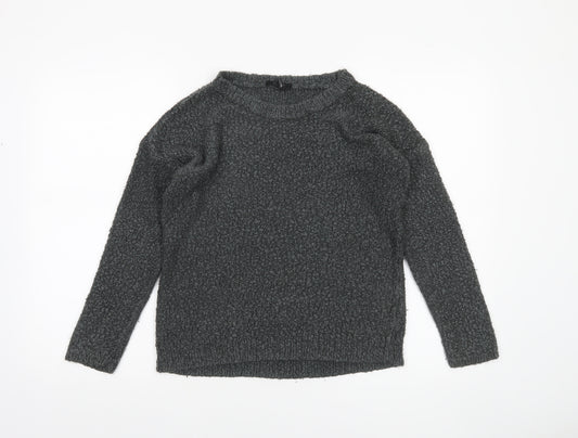 Forever 21 Women’s Grey Chunky Knit Crew Neck Jumper Size S