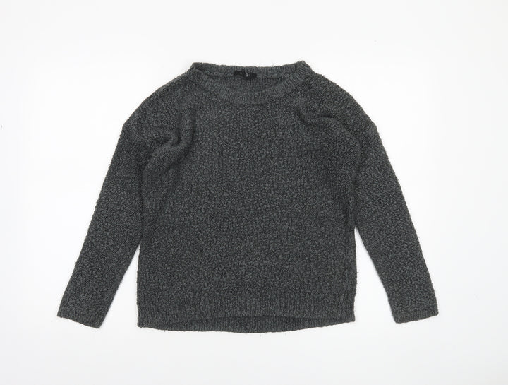 Forever 21 Women’s Grey Chunky Knit Crew Neck Jumper Size S