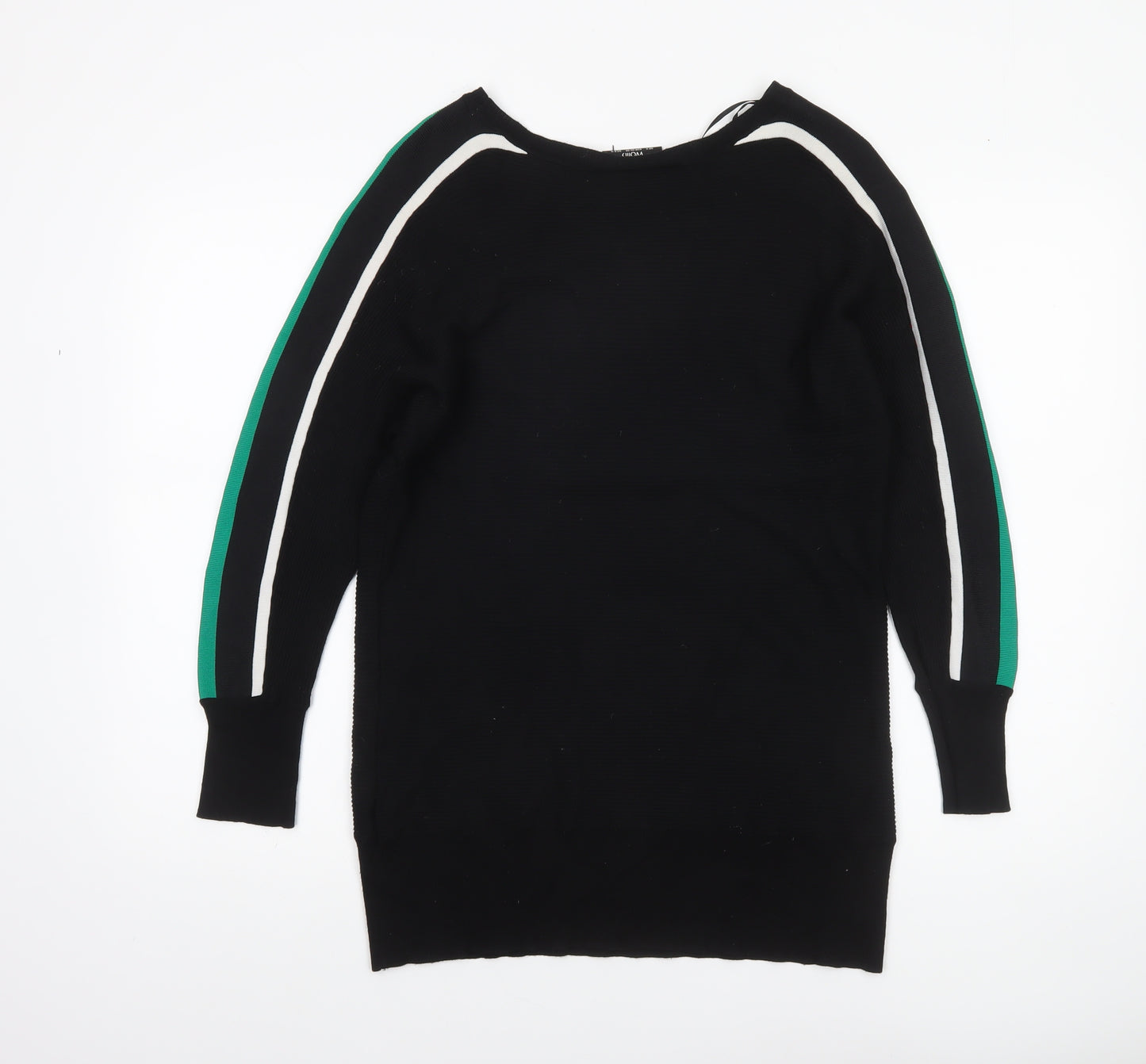 Wallis Women’s Black Small Boat Neck Long Sleeve Pullover Jumper