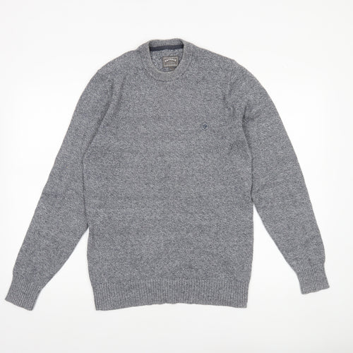 FatFace Men’s Grey Cotton Cashmere Crew Neck Pullover Jumper S