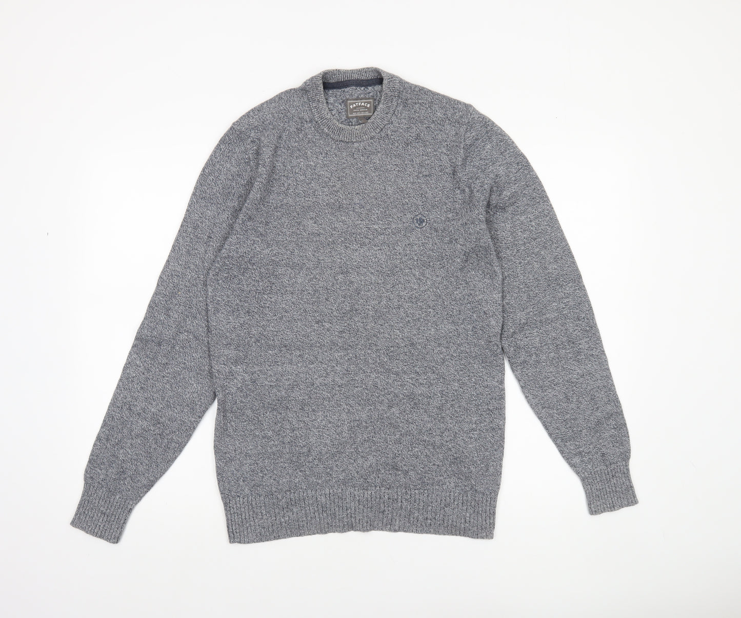 FatFace Men’s Grey Cotton Cashmere Crew Neck Pullover Jumper S