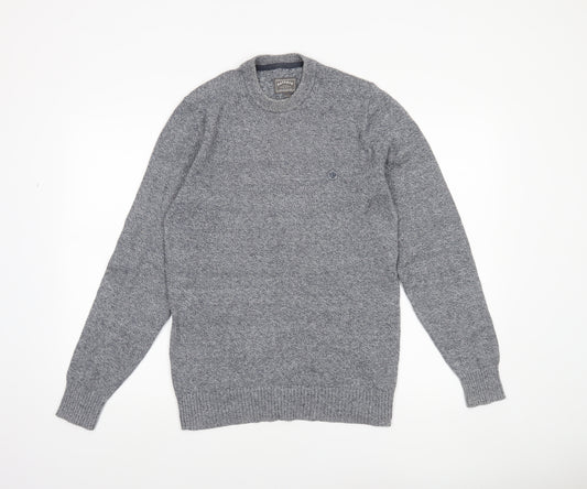 FatFace Men’s Grey Cotton Cashmere Crew Neck Pullover Jumper S