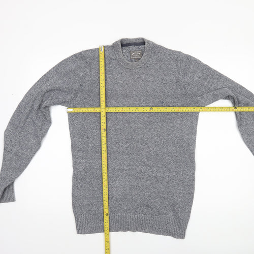 FatFace Men’s Grey Cotton Cashmere Crew Neck Pullover Jumper S