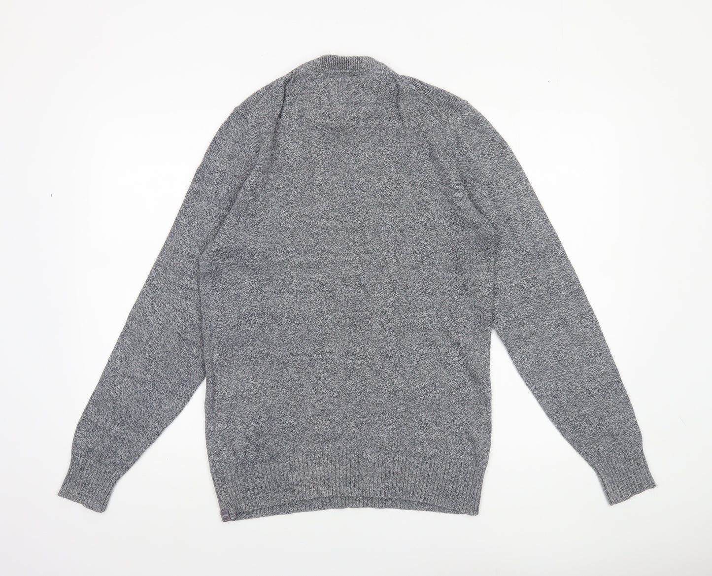 FatFace Men’s Grey Cotton Cashmere Crew Neck Pullover Jumper S